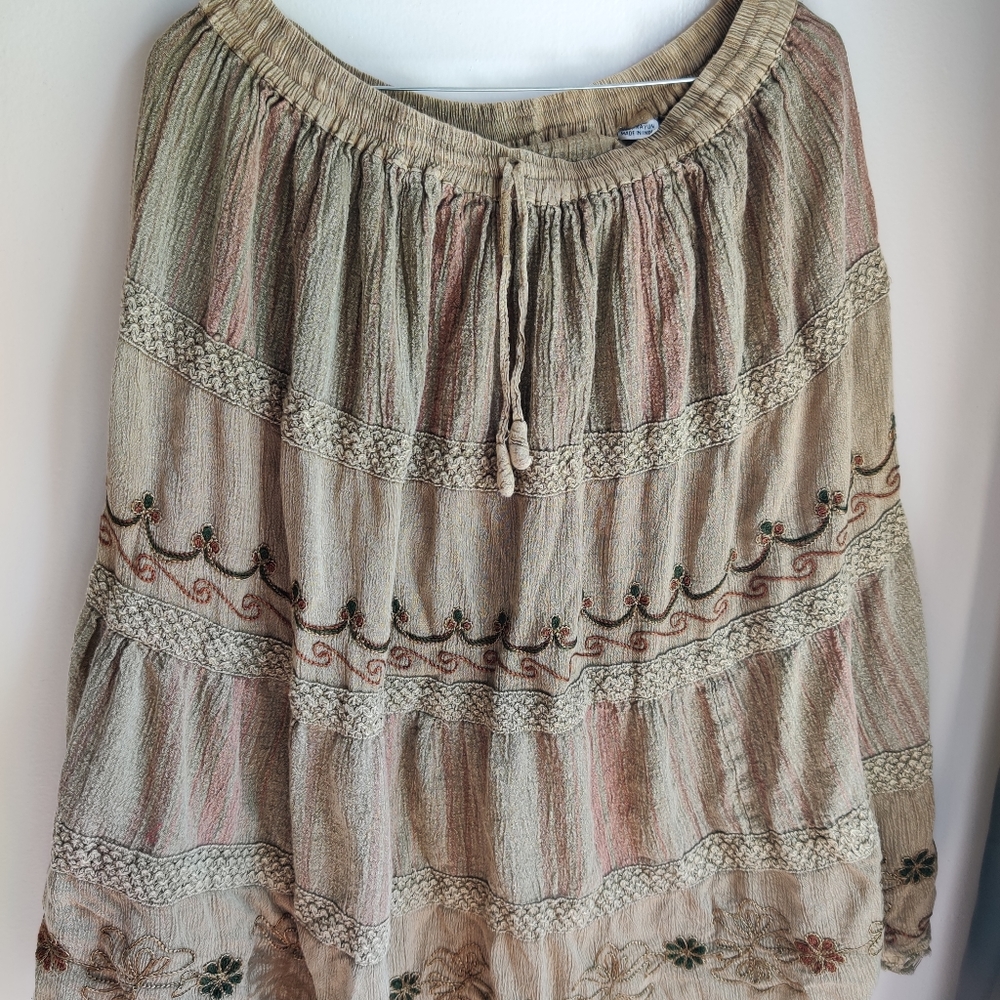 Boho Midi Skirt